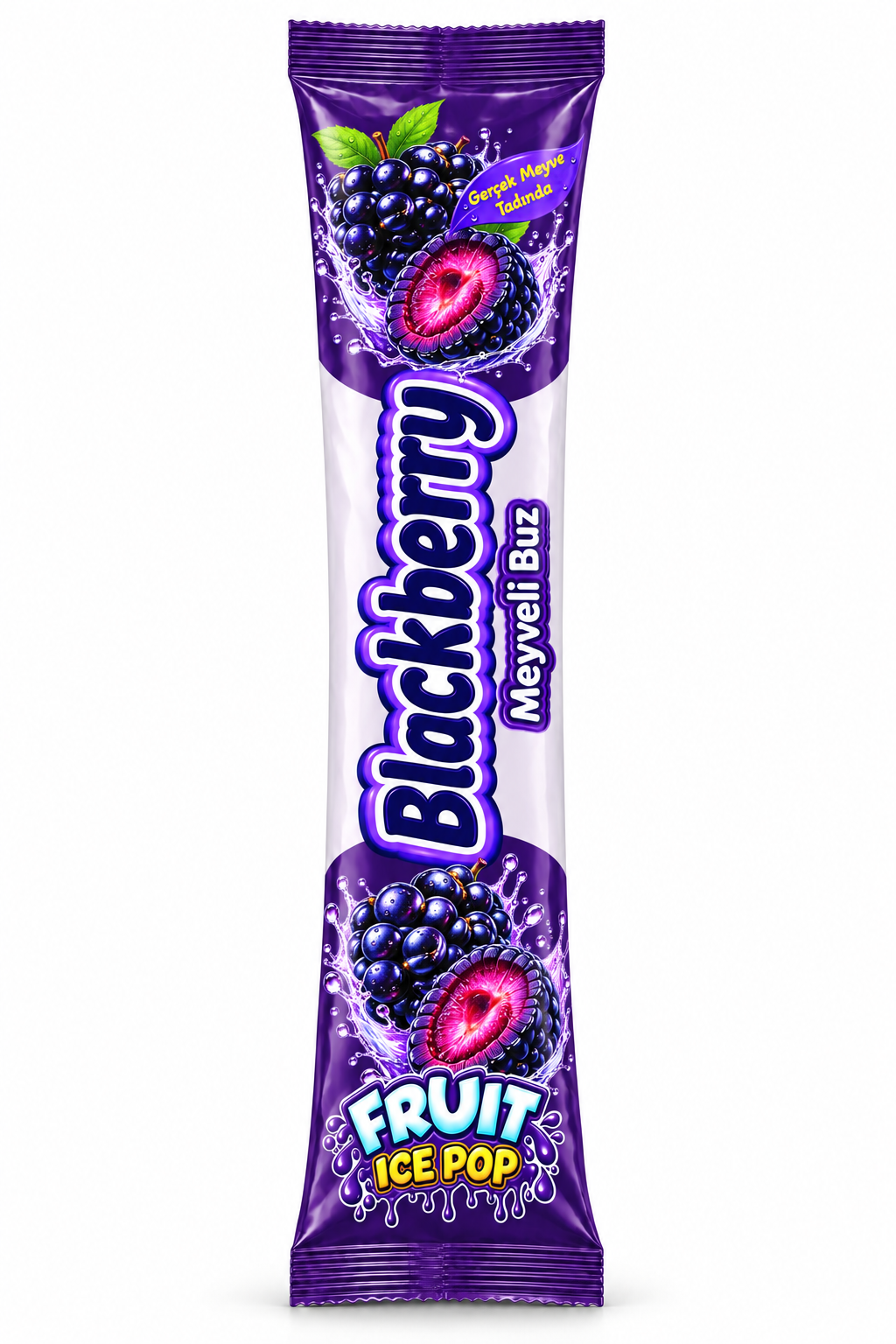 Böğürtlen Icepop — tek ürün, ambalajın tamamı