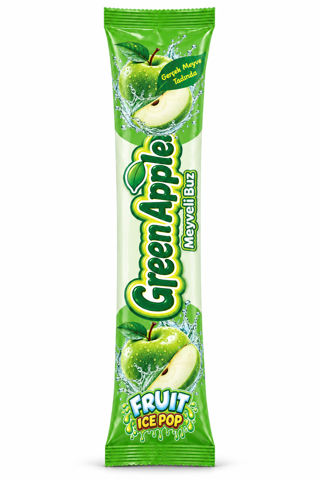 Yeşil Elma Icepop — tek ürün, ambalajın tamamı