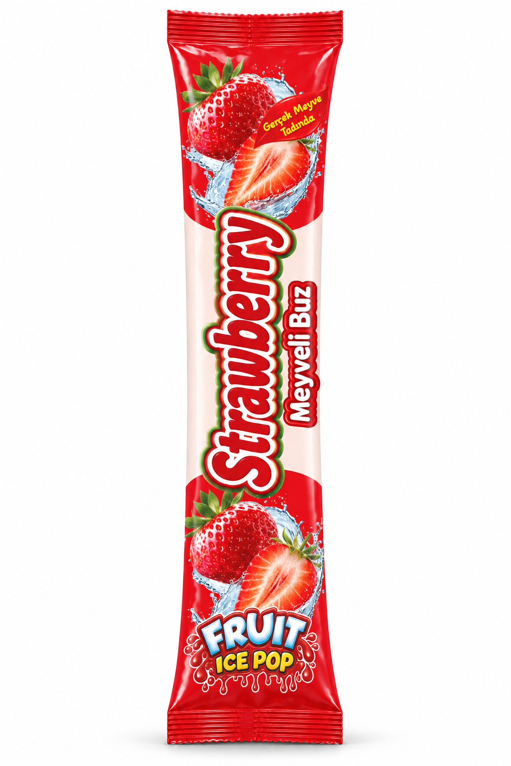 Çilek Icepop — tek ürün, ambalajın tamamı